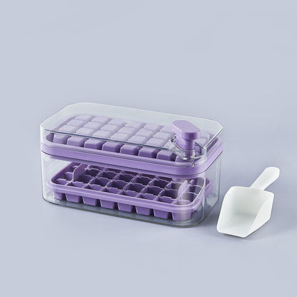 One Press Ice Cube Maker with Storage Box