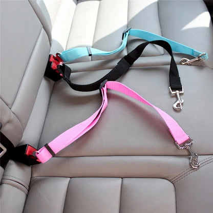 Adjustable Pet Car Seat Belt – Safety Harness for Dogs & Cats