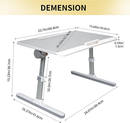 Adjustable laptop desk with LED lamp - Work with comfort