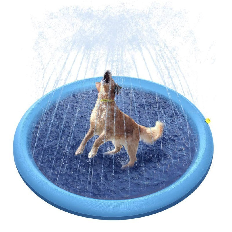 Fun Backyard Fountain Play Mat For Kids and your Pet Dog-Splash and Get Wet in Summer with your Pets and Kids