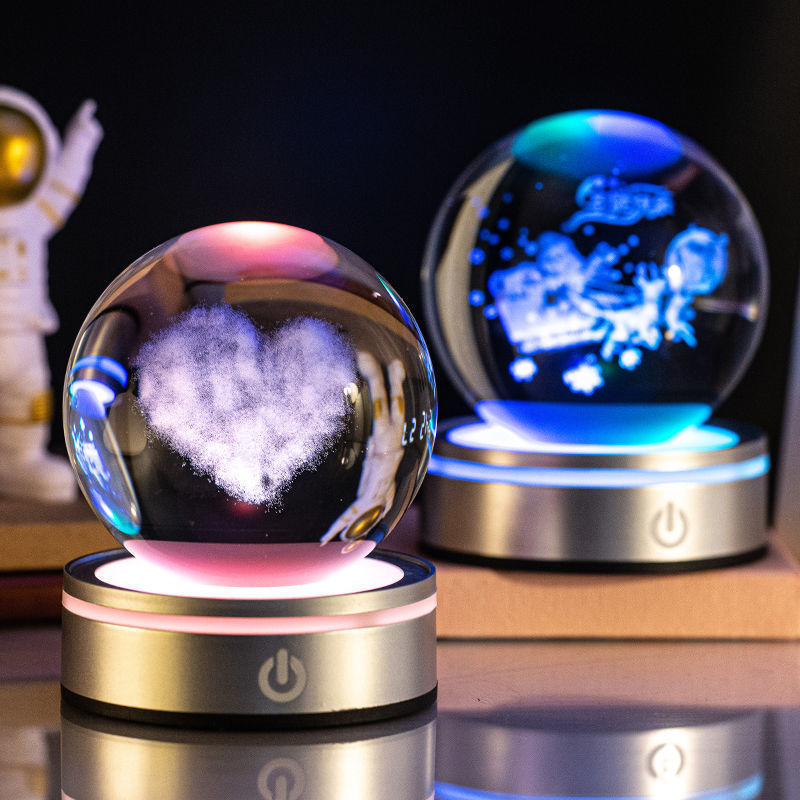 3D Luminous Crystal Night Globe