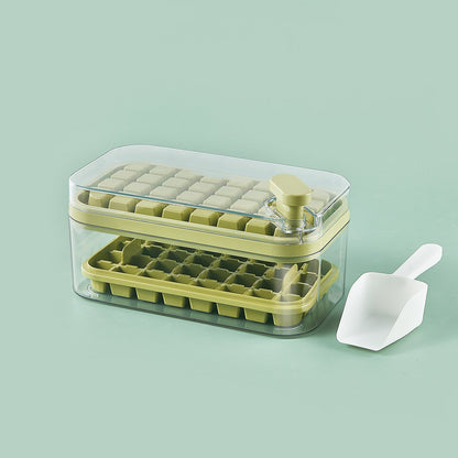 One Press Ice Cube Maker with Storage Box