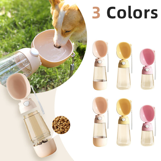 Portable Dog Water Bottle with Inbuilt Container for Your Dog Treat