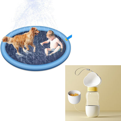 Fun Backyard Fountain Play Mat For Kids and your Pet Dog-Splash and Get Wet in Summer with your Pets and Kids