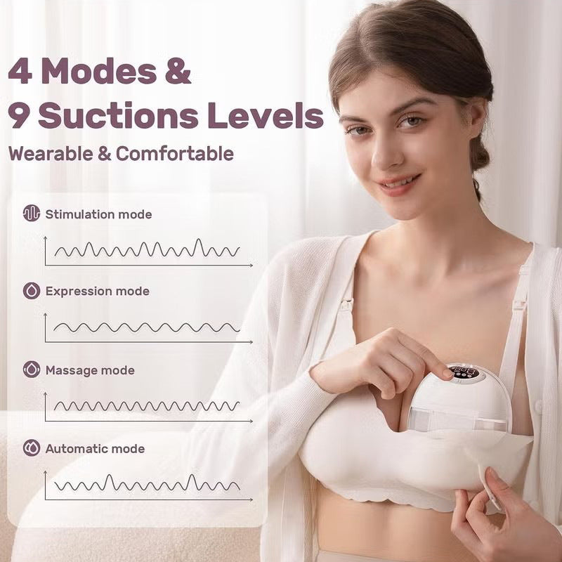 Wearable Hands-free wireless breast pump