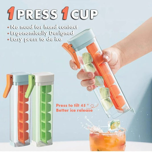 "Instant Ice Tray with Handy Storage