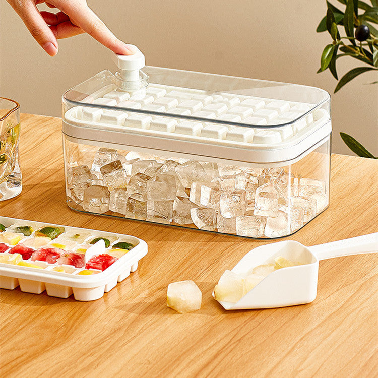 One Press Ice Cube Maker with Storage Box