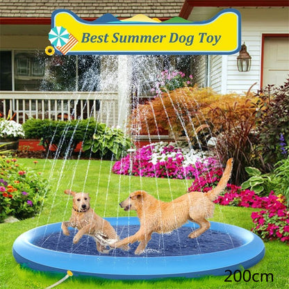 Fun Backyard Fountain Play Mat For Kids and your Pet Dog-Splash and Get Wet in Summer with your Pets and Kids