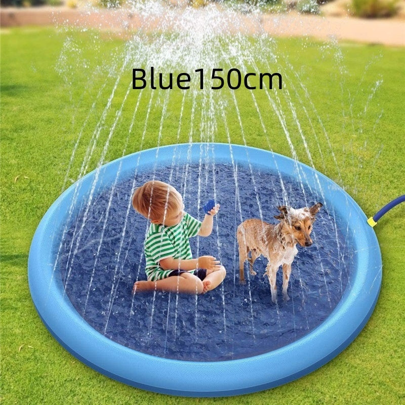 Fun Backyard Fountain Play Mat For Kids and your Pet Dog-Splash and Get Wet in Summer with your Pets and Kids