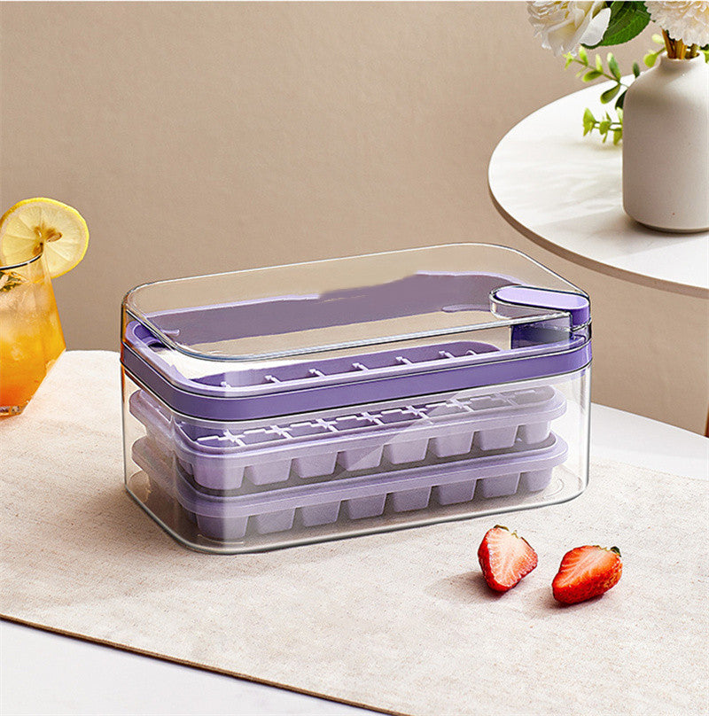 One Press Ice Cube Maker with Storage Box