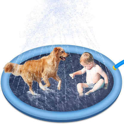 Fun Backyard Fountain Play Mat For Kids and your Pet Dog-Splash and Get Wet in Summer with your Pets and Kids