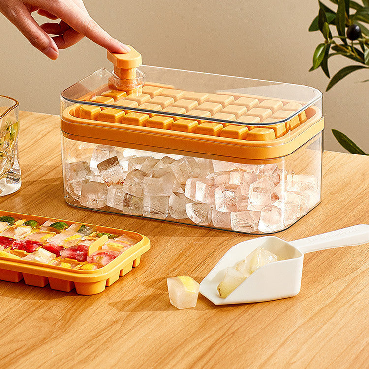 One Press Ice Cube Maker with Storage Box