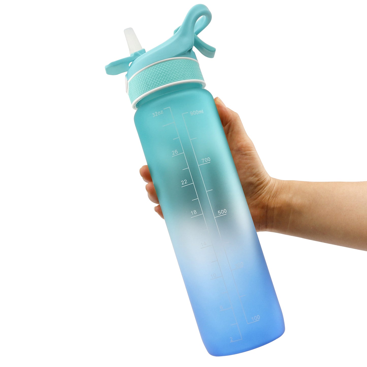 Mist Spray Water Tracker Bottle