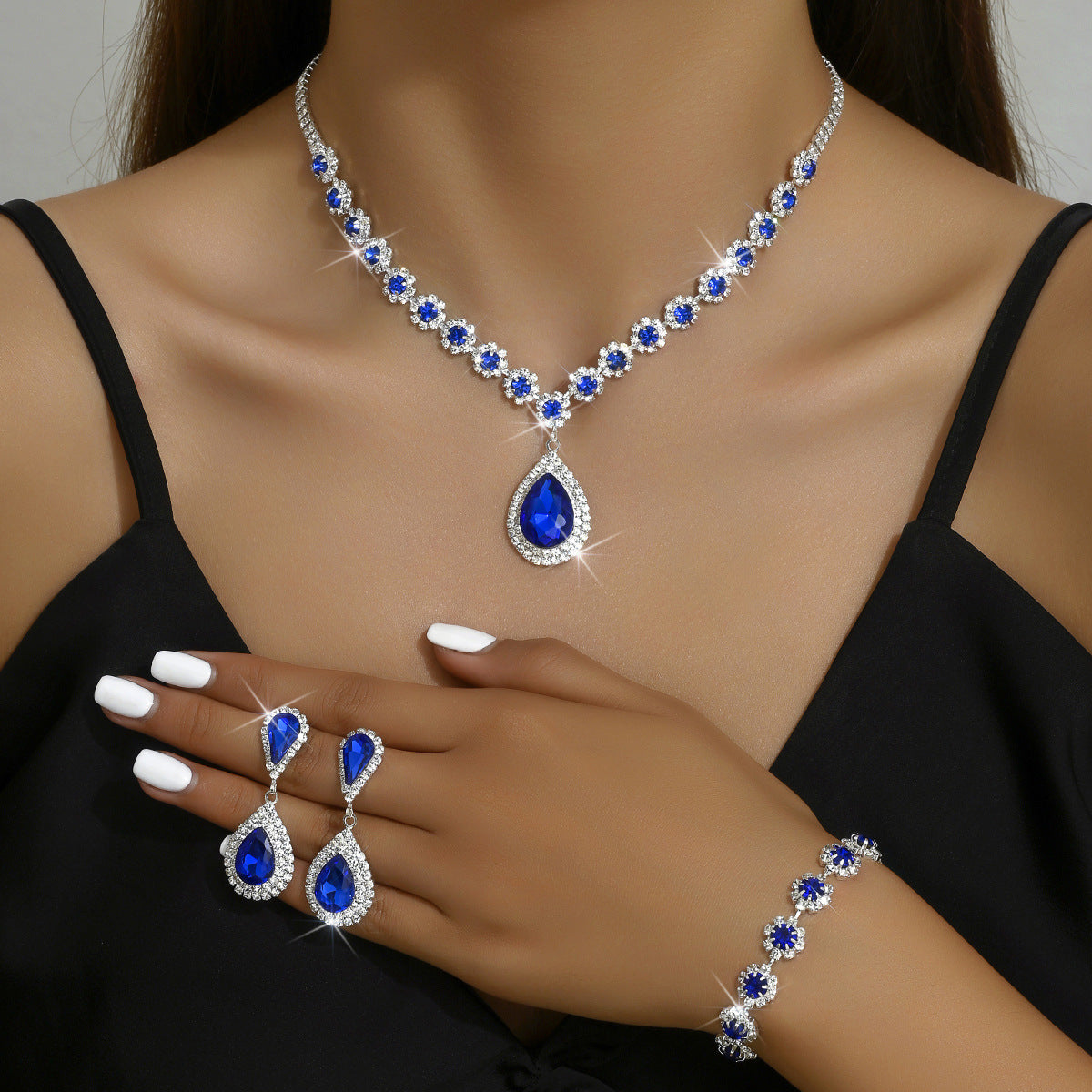 Radiant Rhinestone Jewelry Set