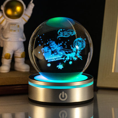 3D Luminous Crystal Night Globe