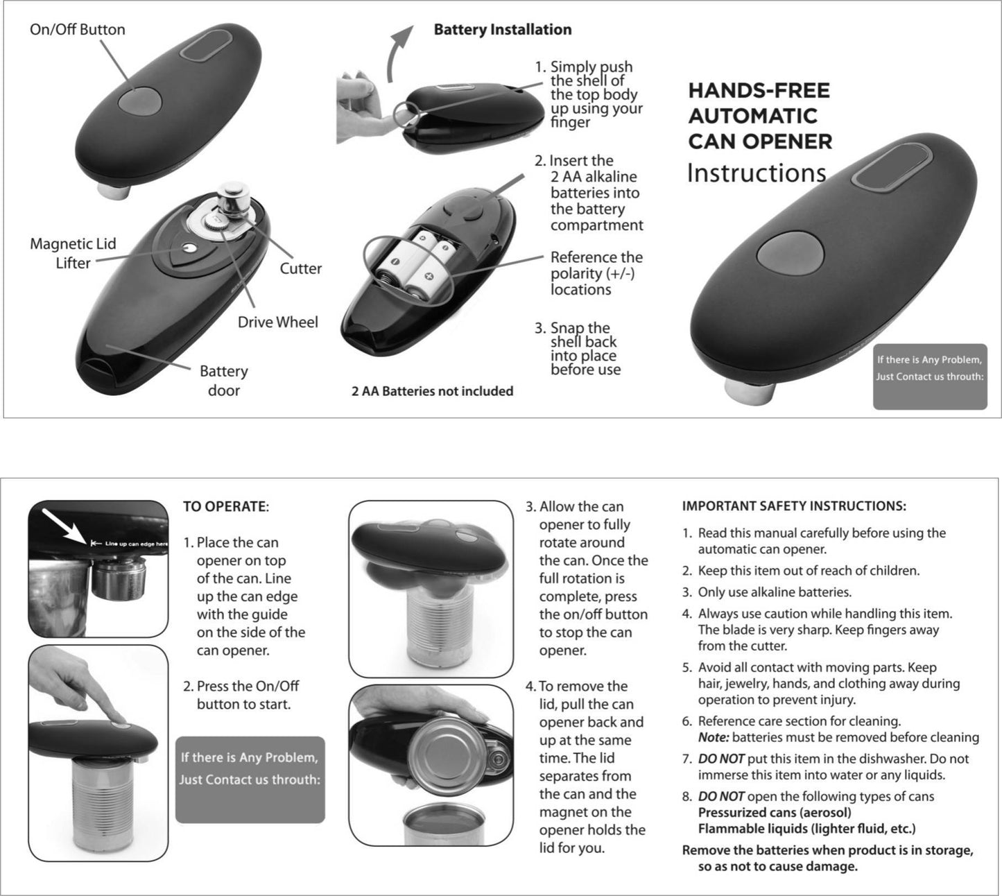 Hands-Free Automatic Can and Jar Opener