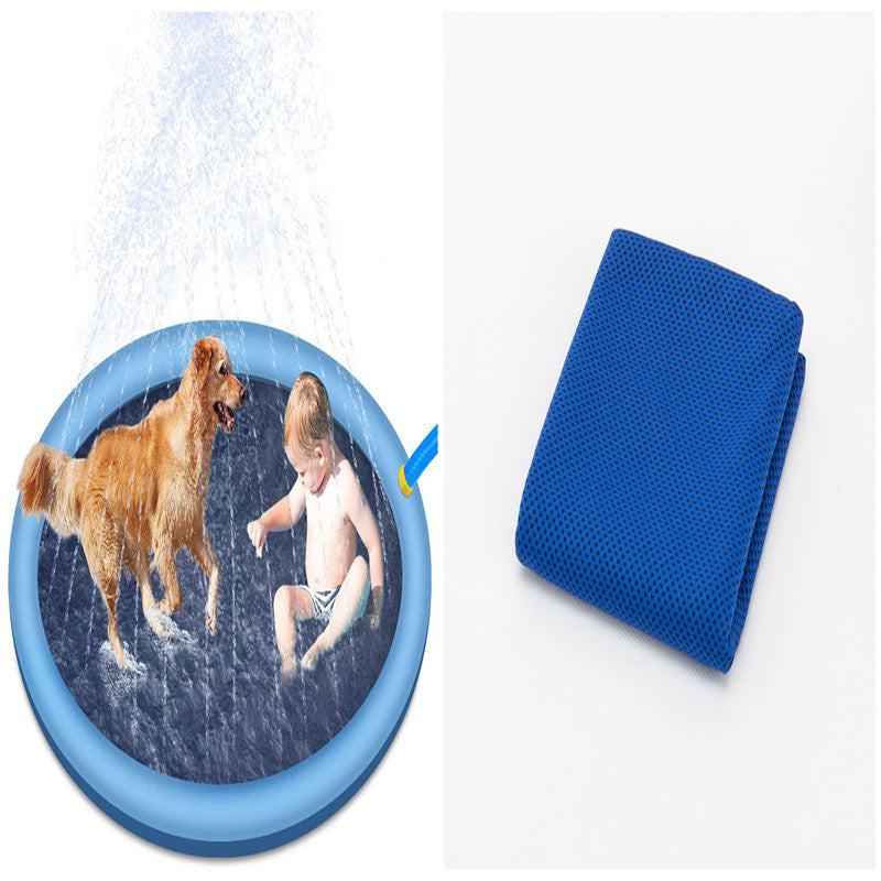 Fun Backyard Fountain Play Mat For Kids and your Pet Dog-Splash and Get Wet in Summer with your Pets and Kids