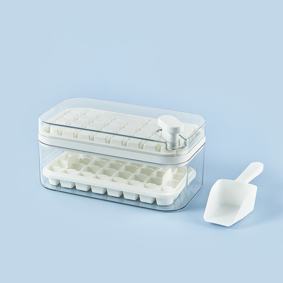 One Press Ice Cube Maker with Storage Box