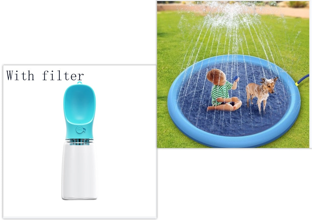 Fun Backyard Fountain Play Mat For Kids and your Pet Dog-Splash and Get Wet in Summer with your Pets and Kids