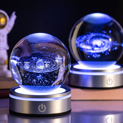 3D Luminous Crystal Night Globe