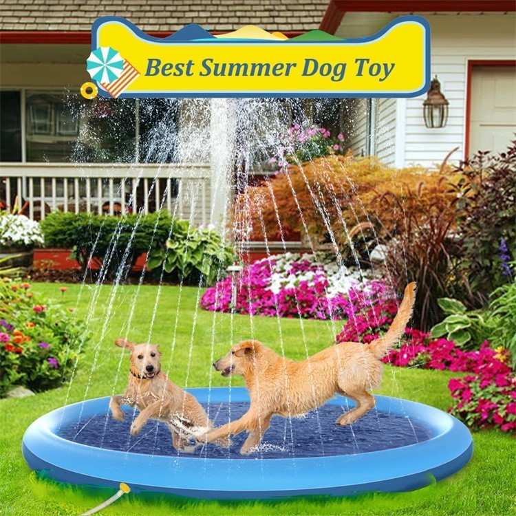 Fun Backyard Fountain Play Mat For Kids and your Pet Dog-Splash and Get Wet in Summer with your Pets and Kids