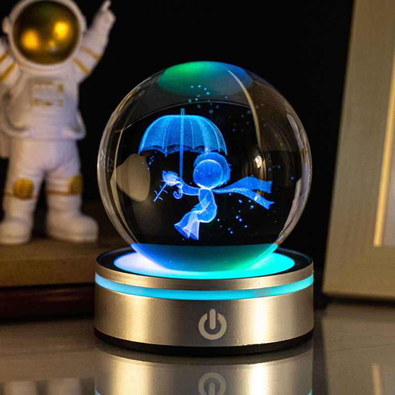 3D Luminous Crystal Night Globe