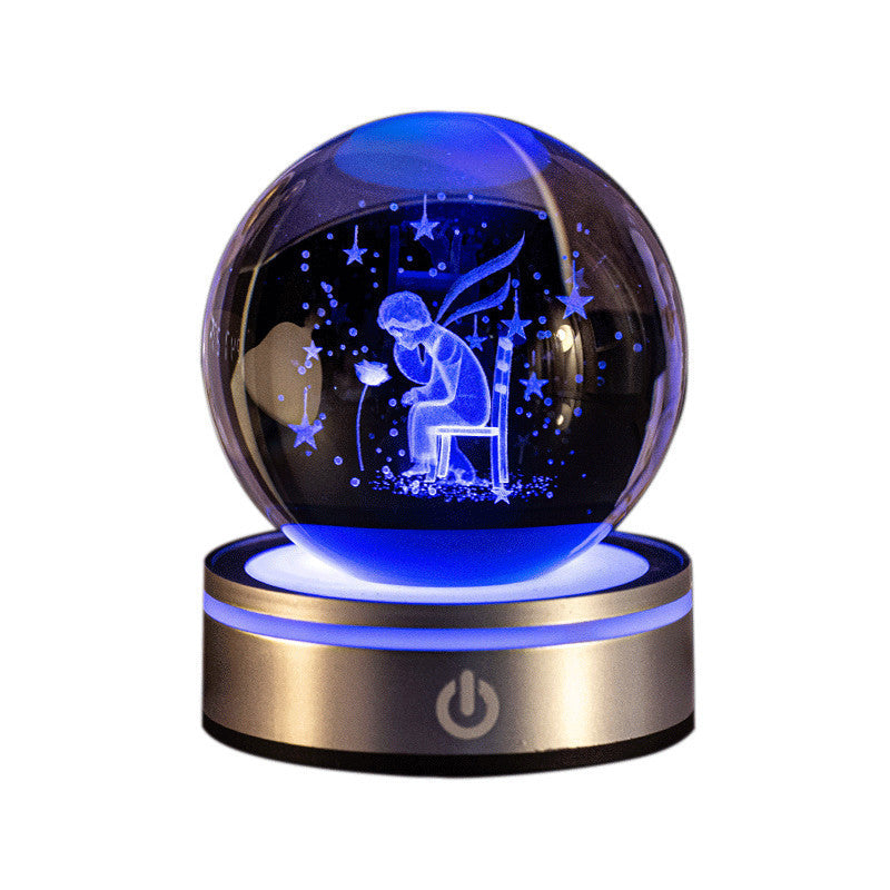 3D Luminous Crystal Night Globe