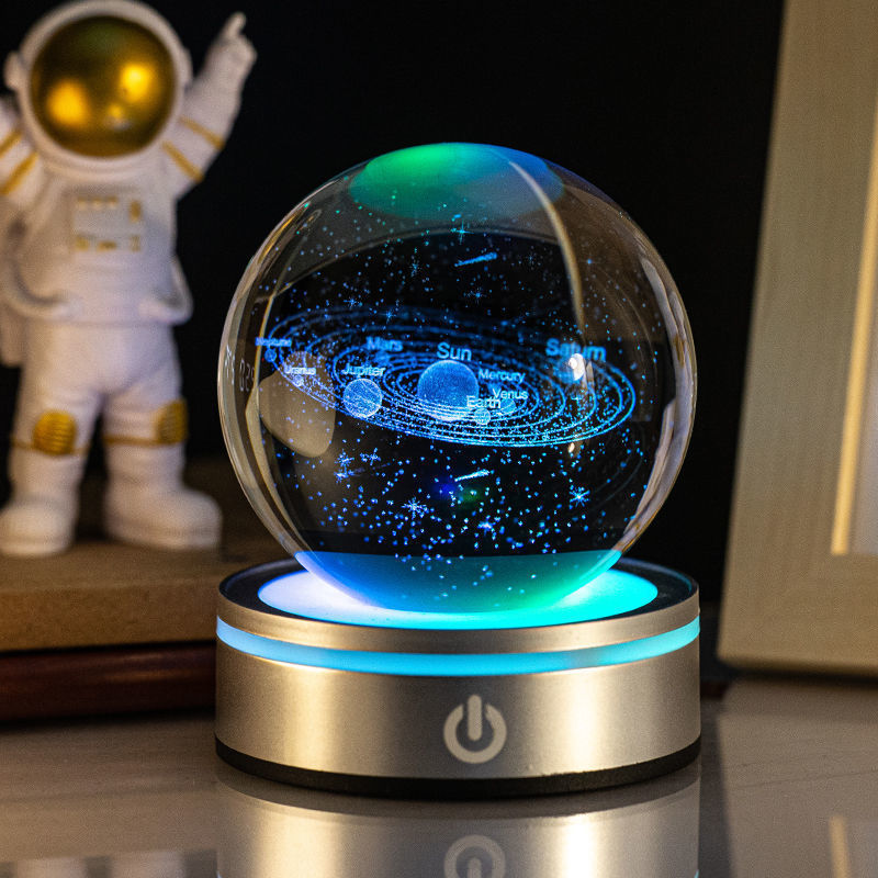 3D Luminous Crystal Night Globe