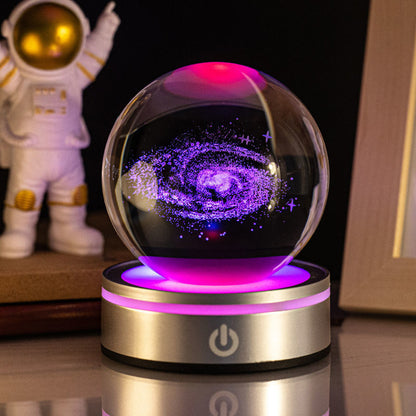 3D Luminous Crystal Night Globe