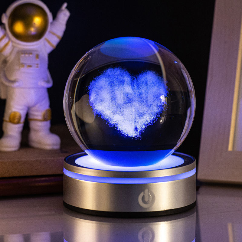 3D Luminous Crystal Night Globe